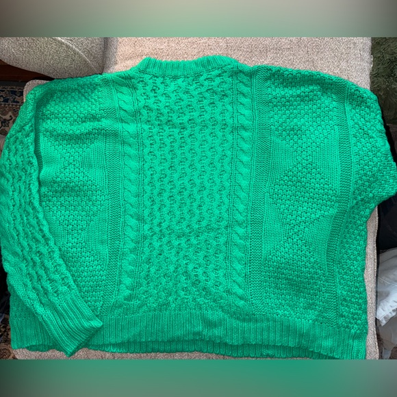 &Merci Green Cable Knit Sweater - Picture 5 of 5